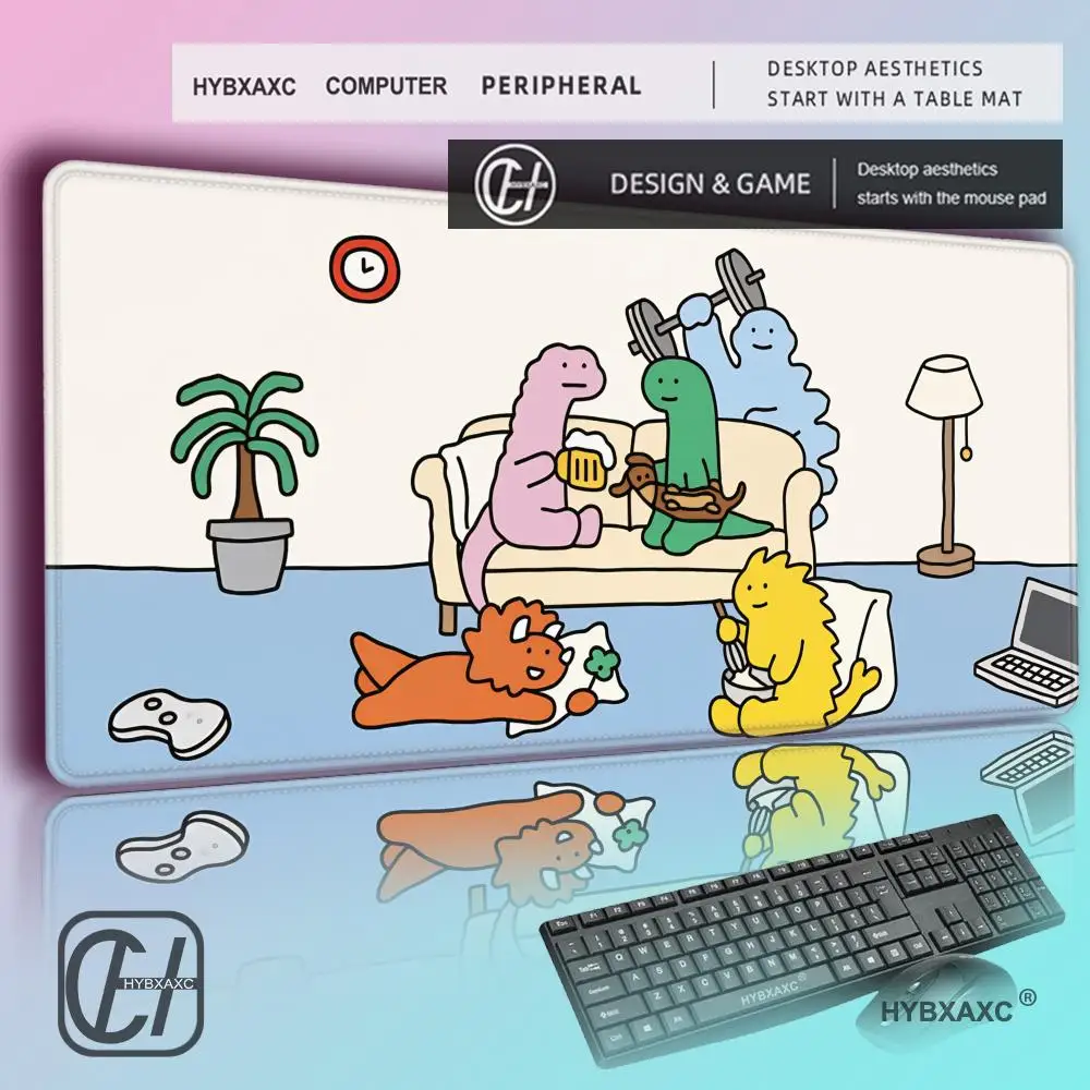 

HYBXAXC Mouse Dinosaur Pad MousePad Non-slip Humor Lockedge Student Gaming Thickened Large Cute Writing Pad J-Joguman Cushion