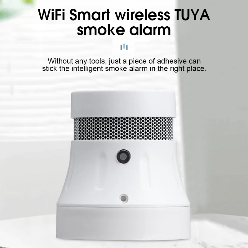 Tuya ZigBee Smoke Sensor Fire Protection Smokehouse Sensitive Smoke Detection Smart Home Life And High-pitched Remote Alarm Tool