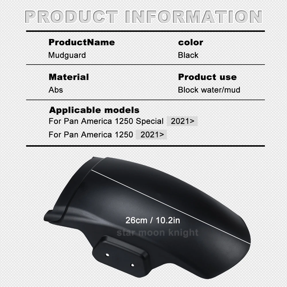 For Pan America 1250 Special RA1250 PA1250 Front Fender Extension Front Wheel Splash Guard Cover 26cm Mudguard Accessories