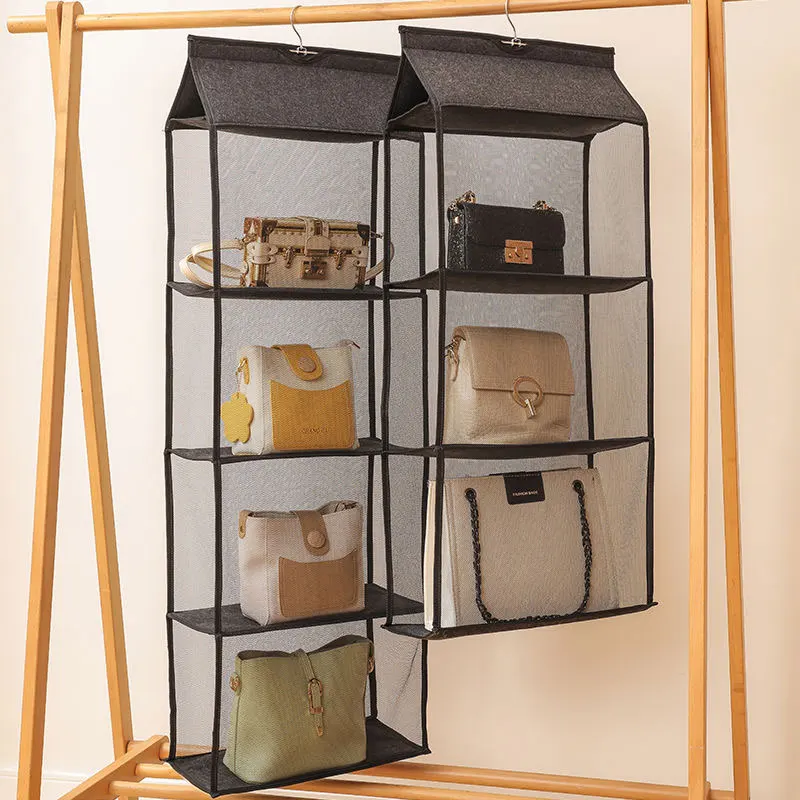 

Organizer Hanging Bag, 2/3/-Layers Storage Shenanigans Rack, Closet Bag, Hat Shelf, Dorm Wall Mounted Organizer for Bags,Hat