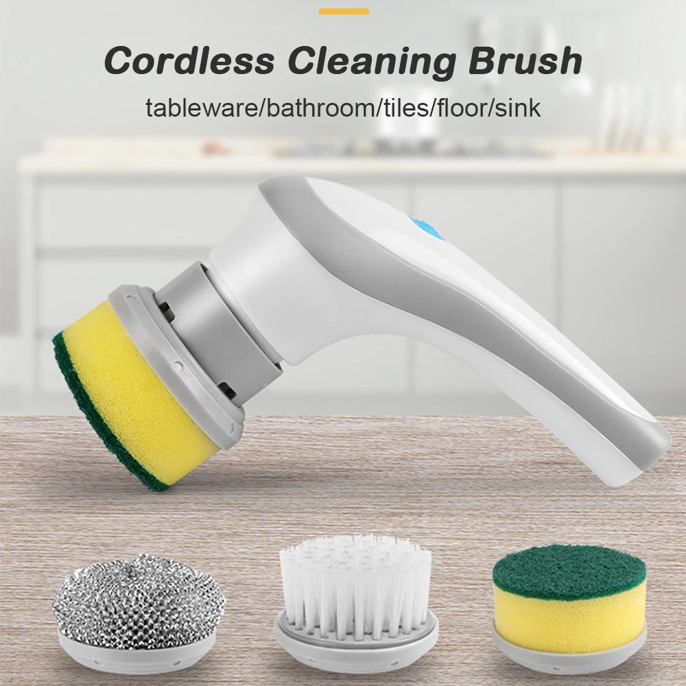 

Electric Cleaning Brush Multifunctional Kitchen Gadgets Wireless Electric Spin Scrubber Dishwashing Brush For Home And Kitchen