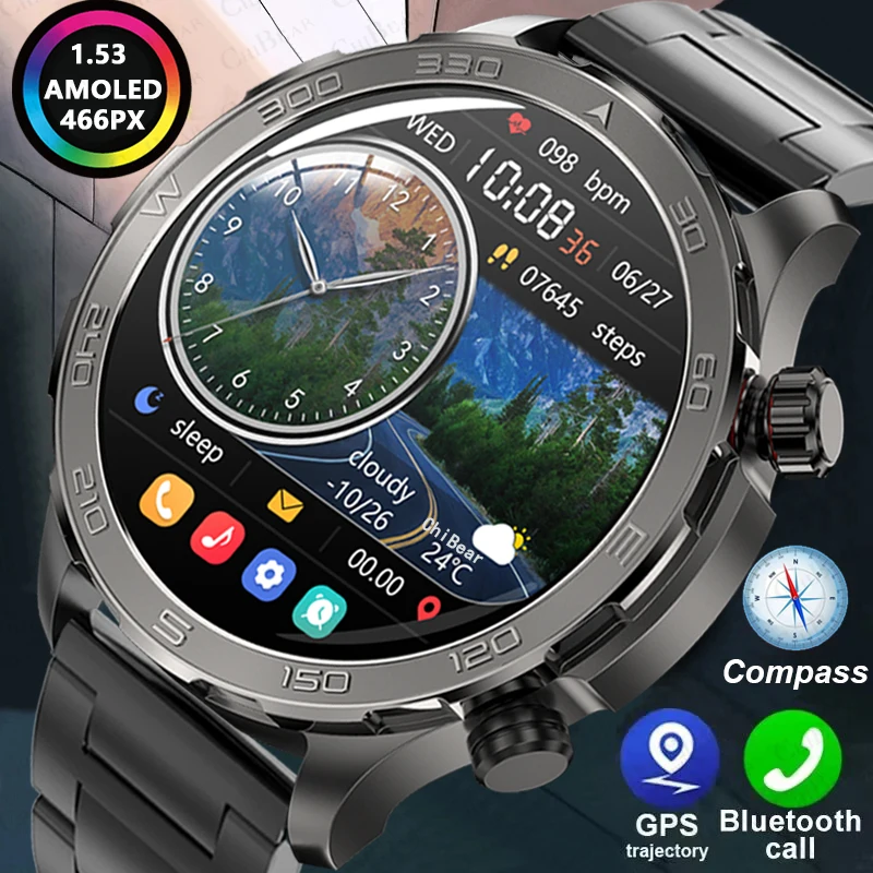 

For Huawei GT Watch NFC Bluetooth Call Smart Watch Men AMOLED HD Screen Heart Rate Monitor IP68 Waterproof GPS Sport Smartwatch