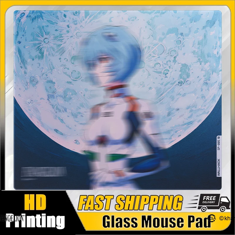 W-Wallhack SORA Glass Mouse Pad Girl Warrior YUME Frosted Desktop Mat Tempered FPS Custom Office Gaming Mousepad 45X40CM Replica