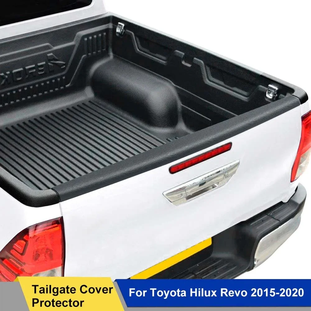 

TAIL GATE PROTECTOR COVER FOR TOYOTA HILUX REVO 2015 2016 2017 2018 2019 2020 REVO MATTE BLACK REAR GATE TRIM CAR ACCESSORIES