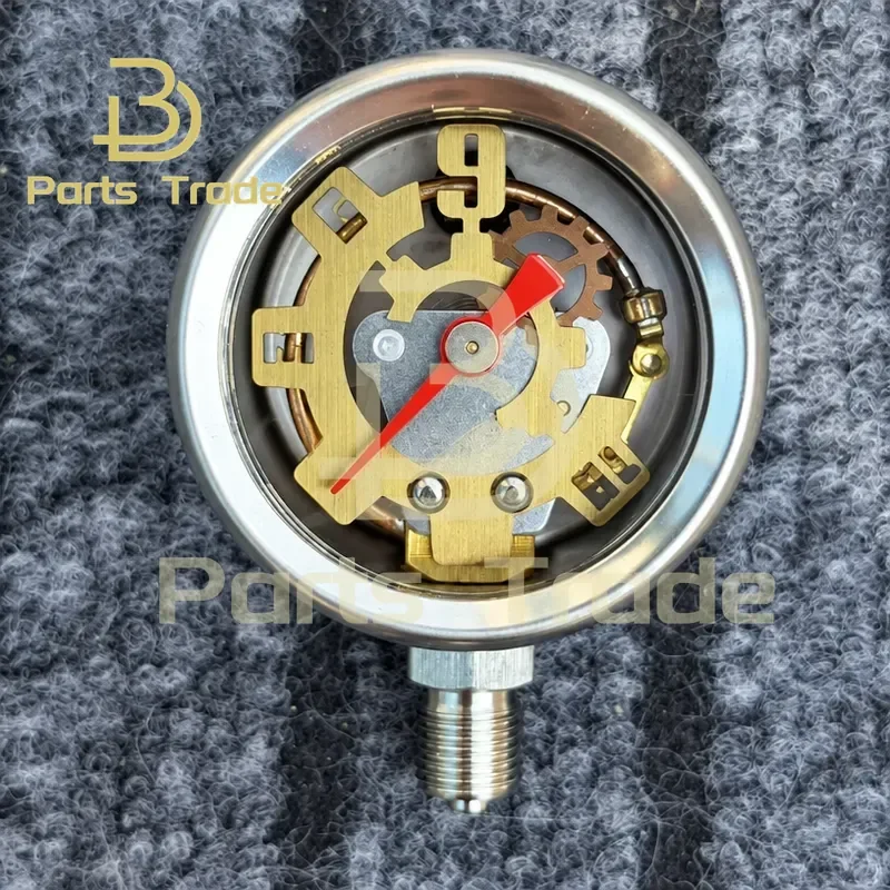 Stainless Steel Hollow Pressure Gauge Side Mount 1/8 Inch Thread Pneumatic Coffee Machine Pressure Meter Modification Parts