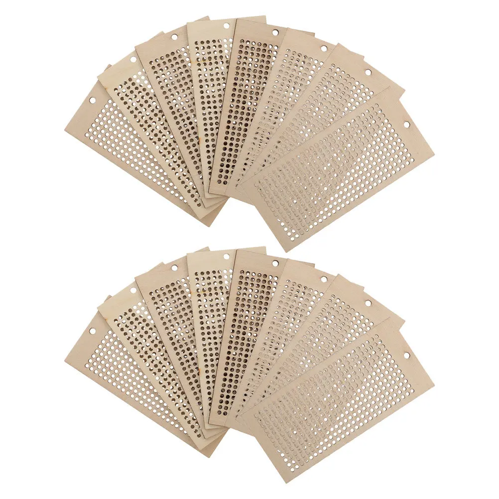 

16pcs Wooden Embroidery Bookmarks Blank Cross Stitch Diy Craft Tags Unfinished Wood Plaque For Handmade Sewing Kids Crafts