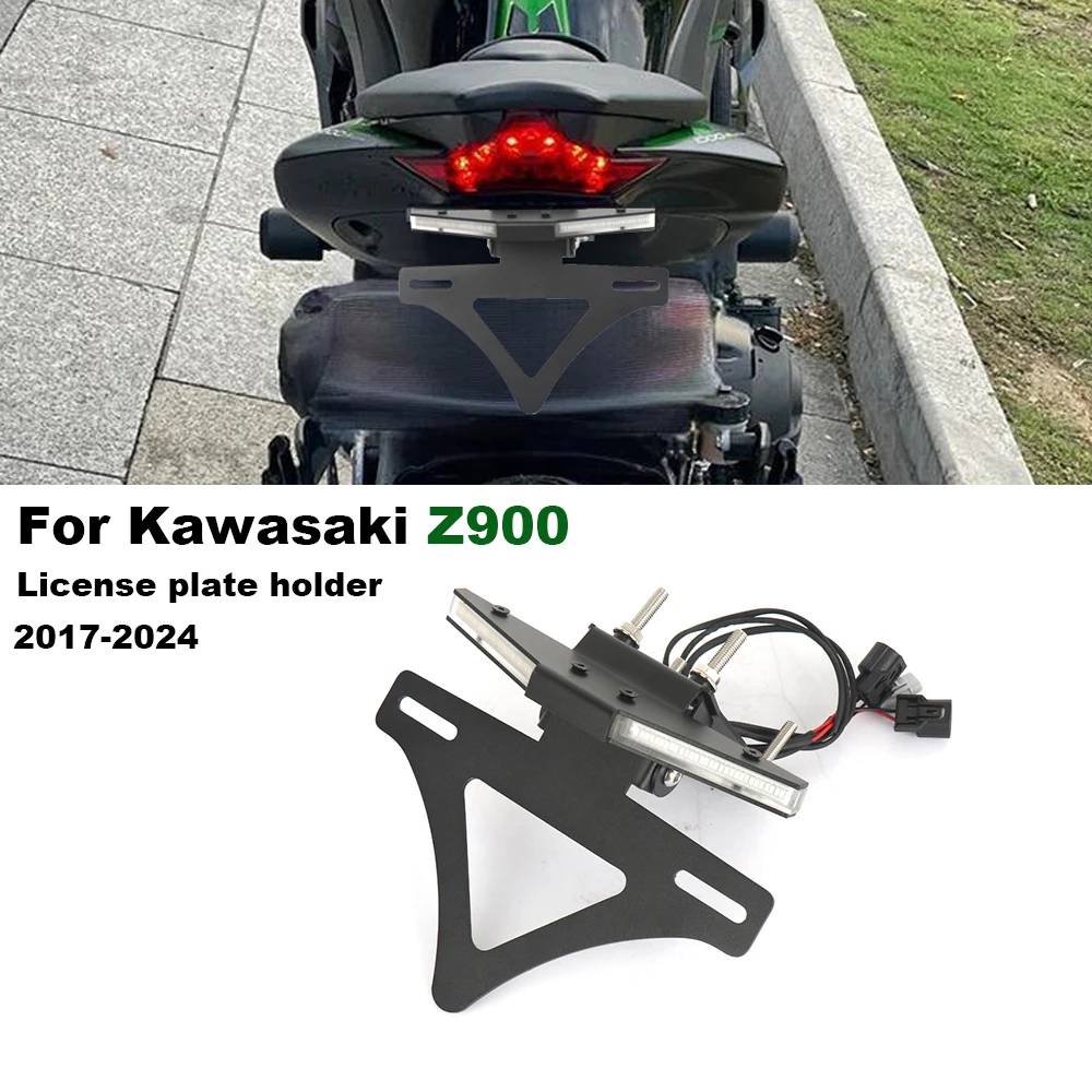 

﻿ For Kawasaki Z900 Z 900 z900 2017-2024 New Motorcycle Rear Tail Light Brake Turn Signals Integrated LED License Bracket