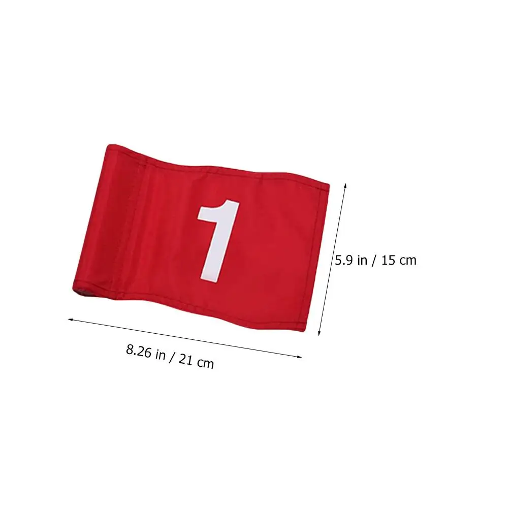 4pcs Red Numbered Golf Flags For Putting Training Lightweight Portable Practical Golfs Targeting Flags Outdoor Use
