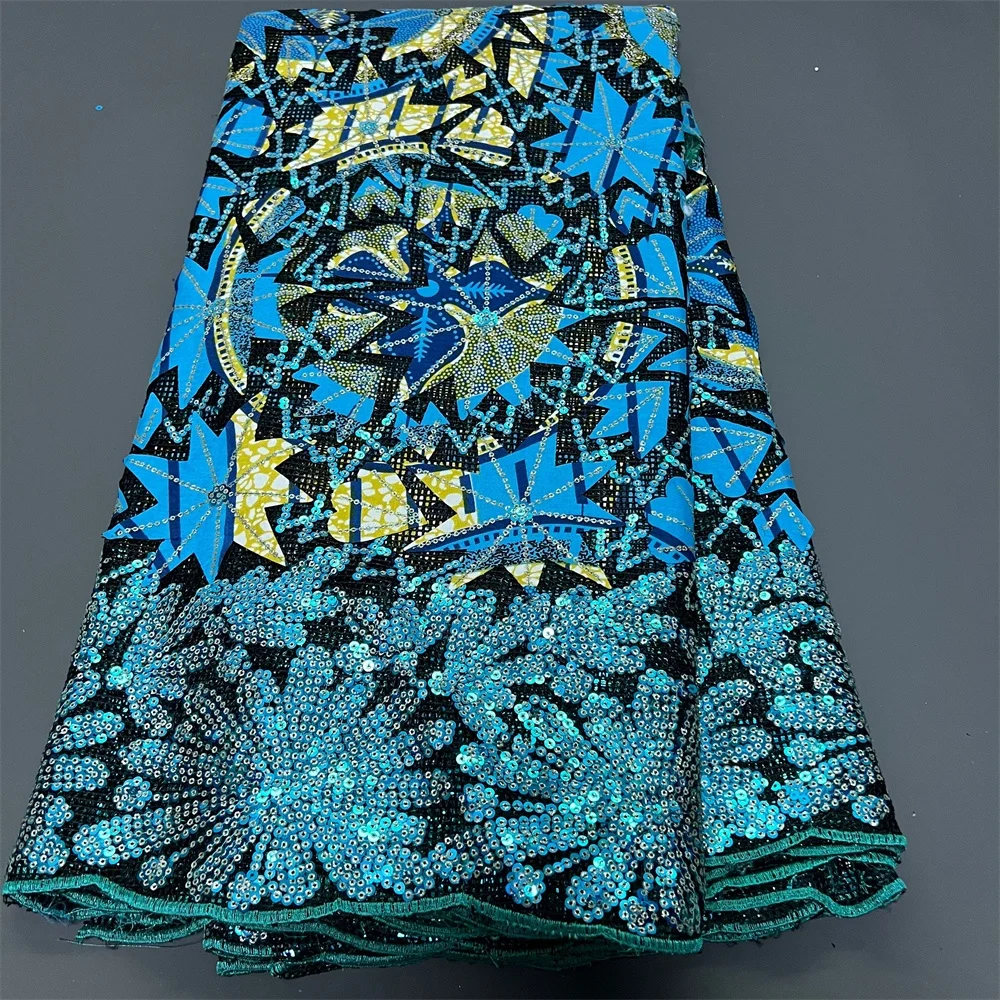 

2025 Новая африканская нигерийская кружевная ткань высокого качества с вышивкой из тюля для свадебных платьев, элегантный материал свадебного платья, 5 ярдов