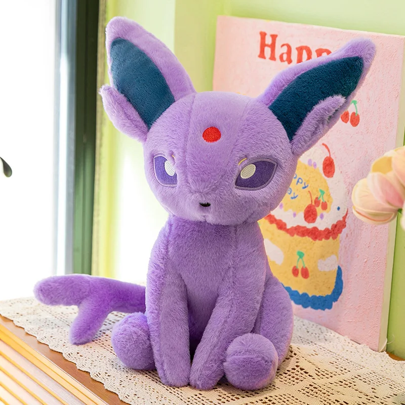 Jouet en peluche de grande taille pour enfants, cadeau d'anniversaire et de noël, grande poupée animale en peluche Eevee de dessin animé mignon, vente en gros d'usine