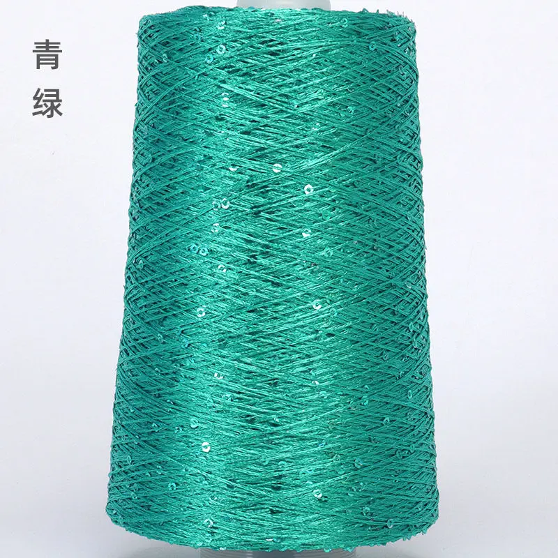 Seiden-Paillettengarn, spezielle merzerisierte Linie, 500 g/Rolle, handgefertigt, zum Selbermachen, 3 mm Pailletten, Handstrickgarn, ThreadDoll-Pullover-Stricklinie