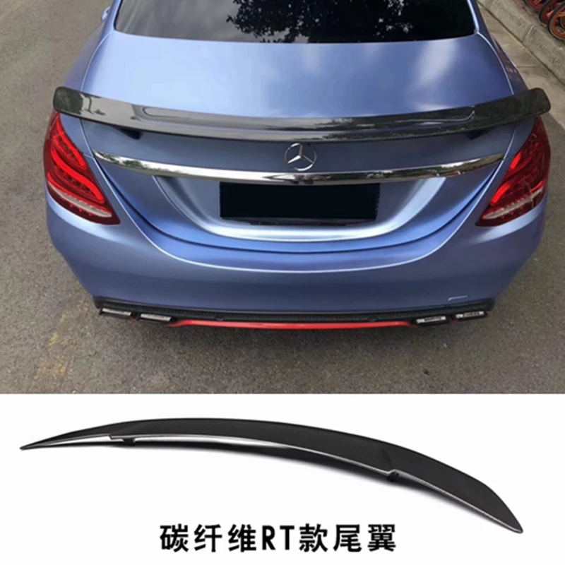 For Mercedes W205 Spoiler C180 C200 C300 C350 C450 C220 4Door 2015-2017GT Battle Edition Style Carbon Fiber Rear Trunk Spoiler