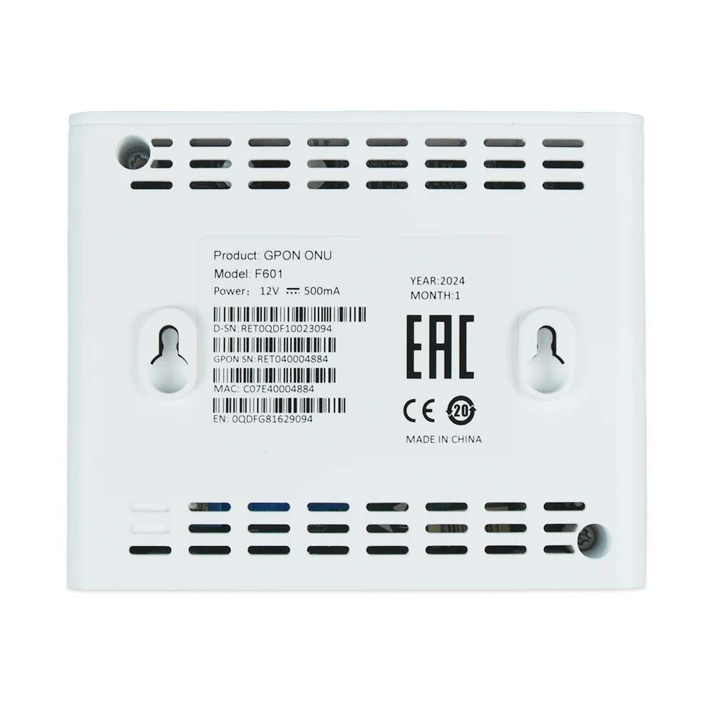 OPTFOCUS F601 GPON ONU Original New Roteador 1GE Apc Upc ONT Compatible with All ZTE HW OLT 100% Detection FTTH Tool