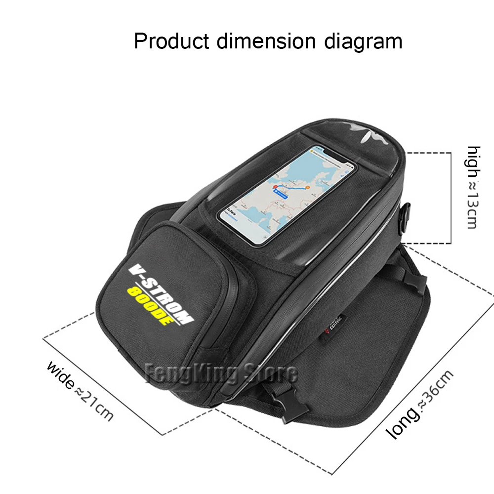 

Motorcycle fuel tank navigation bag waterproof large capacity fuel tank bag For V-strom 800DE v strom 800de