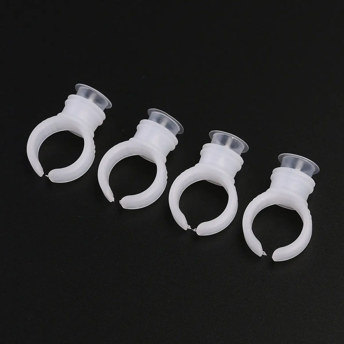 200Pcs Premium Disposable Ink Cups for Eyebrow Tattooing Pigment Storage Ring Holders extension Glue