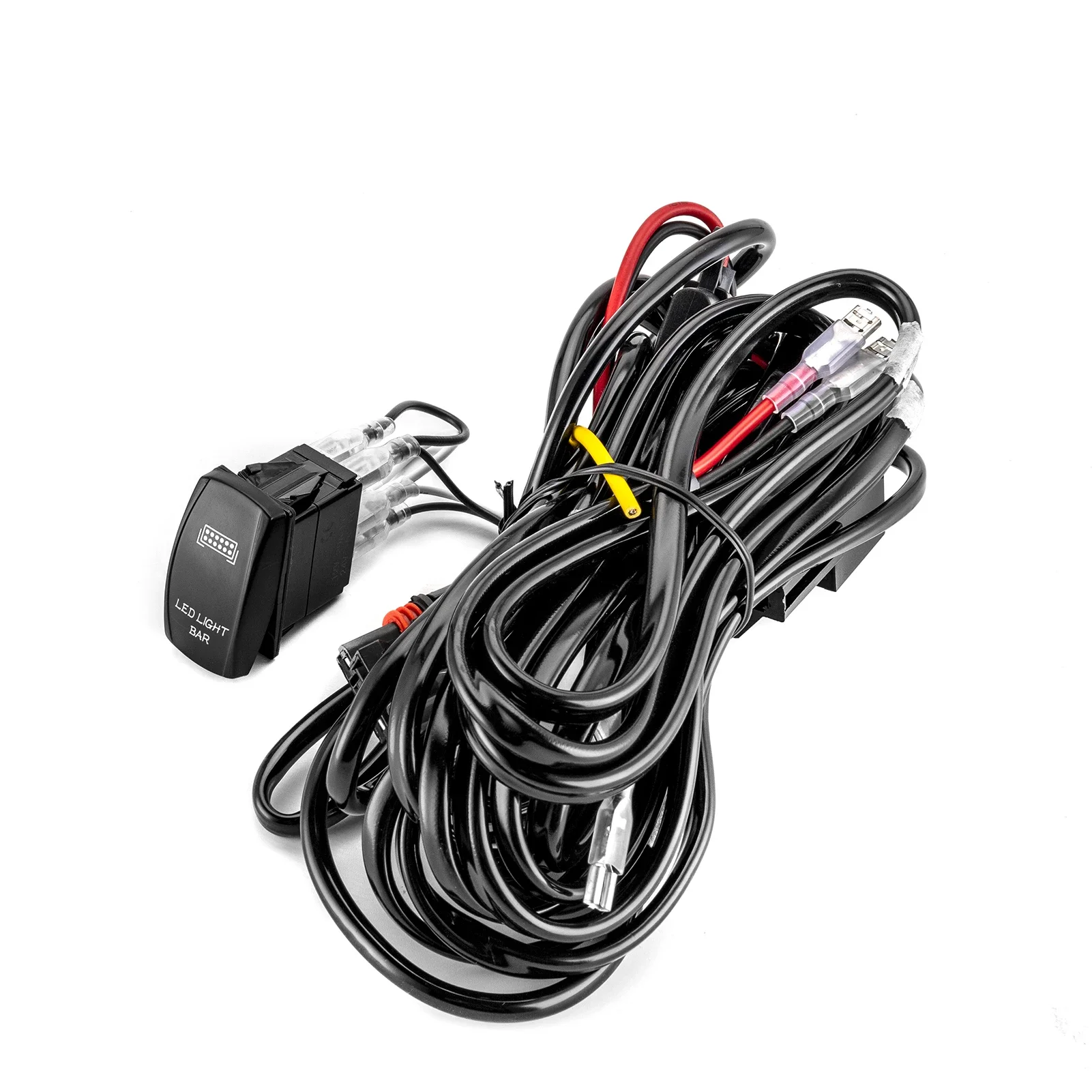 Kit de arnés de cableado Polaris con barra de alimentación de pulso, Conector de enchufe, interruptor basculante, fusible de relé