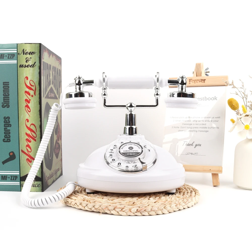 Audio Guestbook Telephone Retro Telephone Rotating Dial Wedding Recording Guestbook Guest Telephone blessing mailbox