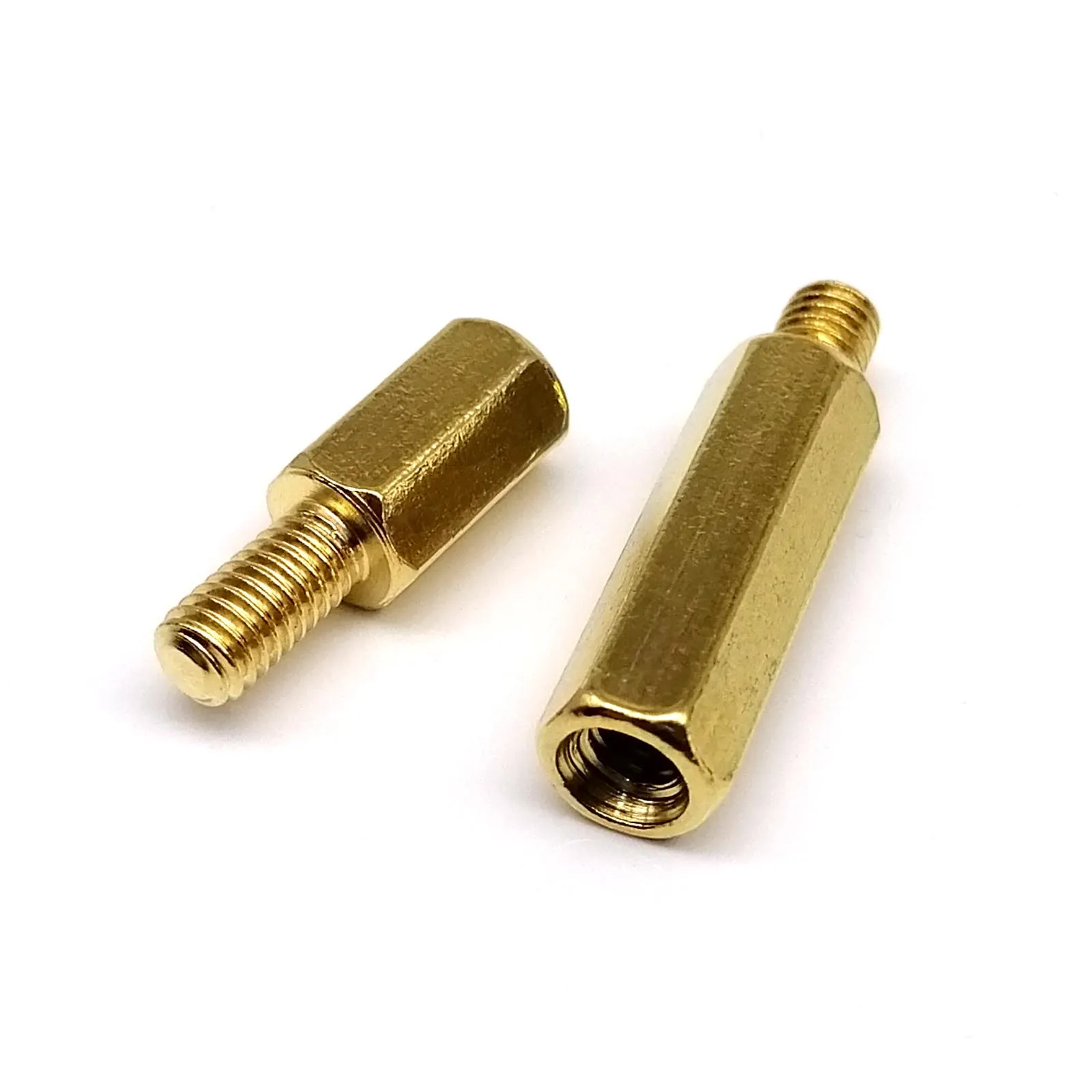 HZYUEGOU M2 M2.5 M3 M4 M5 M6 Messing Kupfer Sechskant-Abstandshalter Säule Männlich-Weiblich Außengewinde Distanzbolzen PCB Motherboard – Detail 5