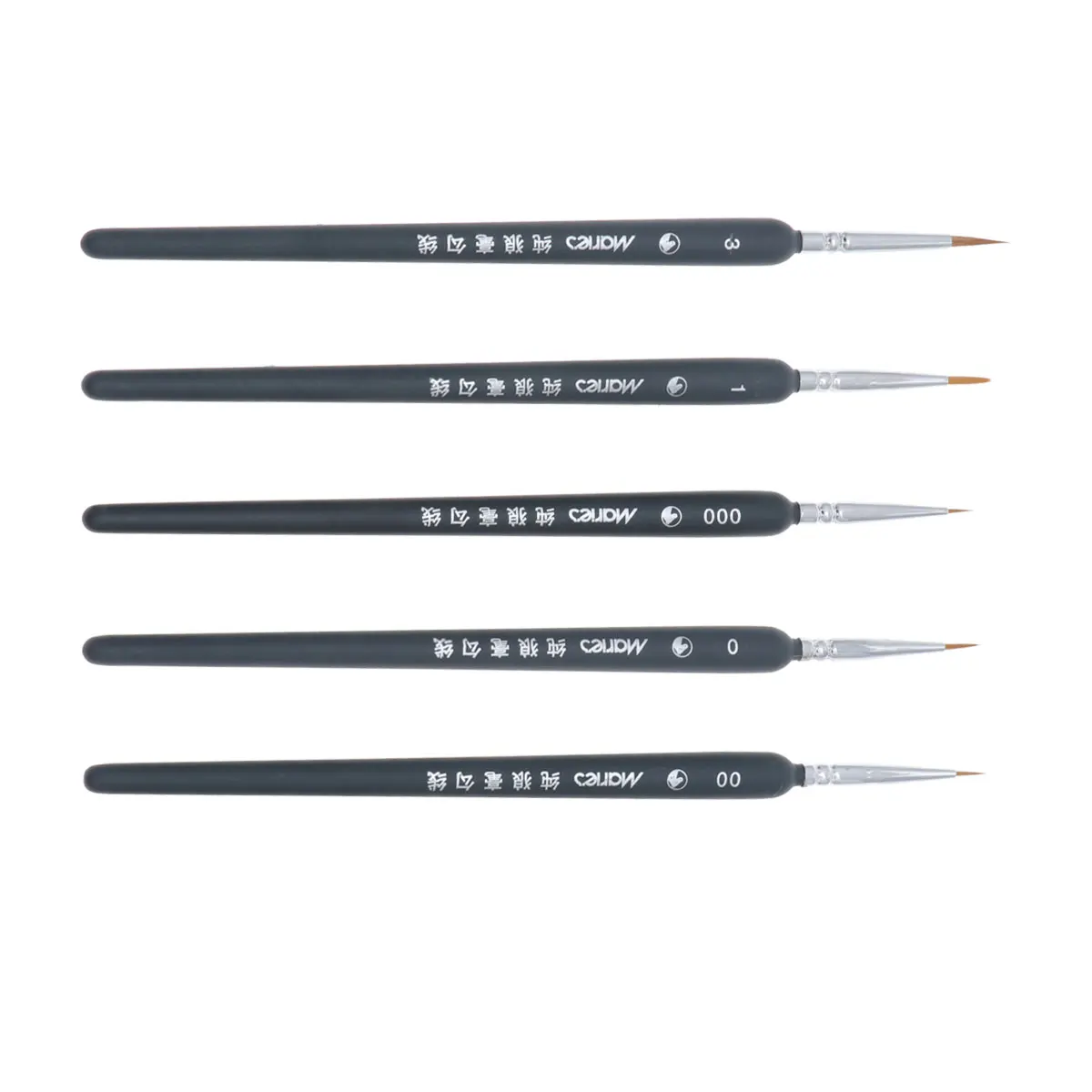 

5pcs Wolf Paint Brush Set 000 00 Fine Detailing Paint Brushes 0 1 3 Sizes Fine Detailing Miniature Craft Tools Bamboo Handle