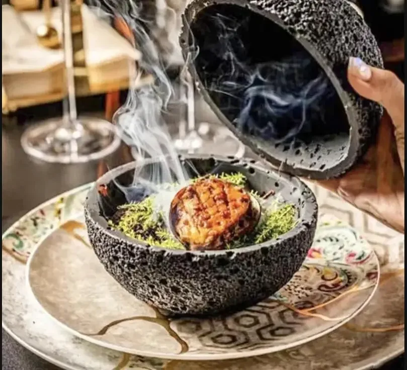 

Spherical Ceramic Bowl Afternoon Tea Dessert Cake Bowl Hotel Restaurant Serving Dish Home Kitchen Rice Bowl Creative Tableware
