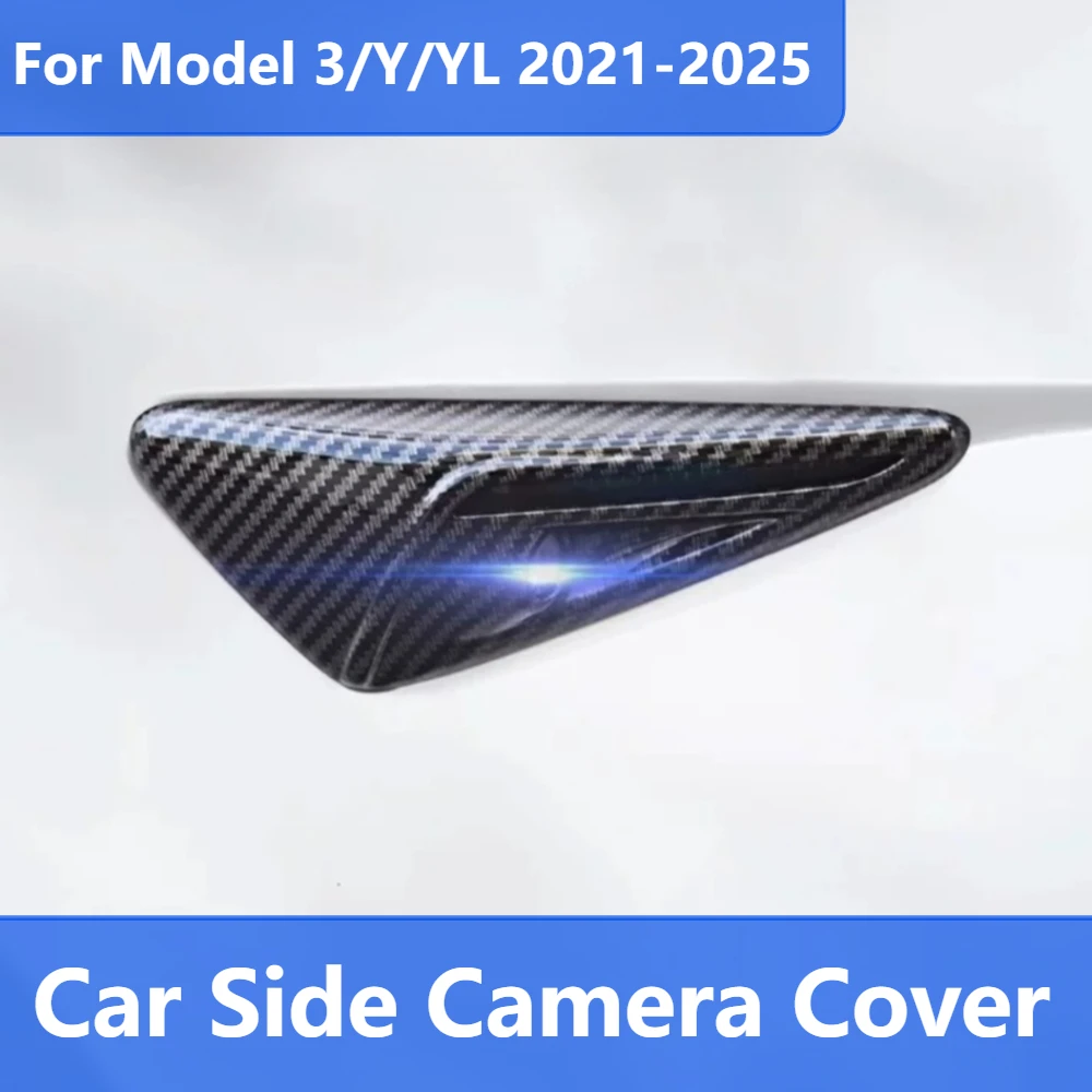 For Model 3 Model Y 2021-2025 HW3.0/4.0 Car Side Camera Cover Full Wrap Fender Shell Anti Scratch Car Exterior Accessories