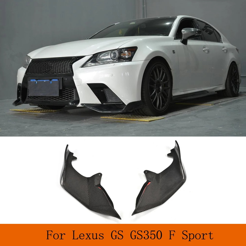 Carbon Fiber/FRP Black Front Bumper Lip Spoiler Car Splitters Flaps for Lexus GS F Sport GS350 GS450h 2012 - 2015 Car Body Kits