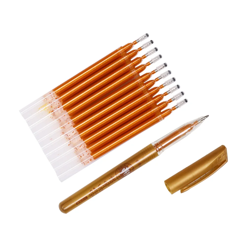 Scripture Refill Portable Pen Refills Glitter Gel Come Dedicated Copying Ink Golden Plastic For Pens Neutral