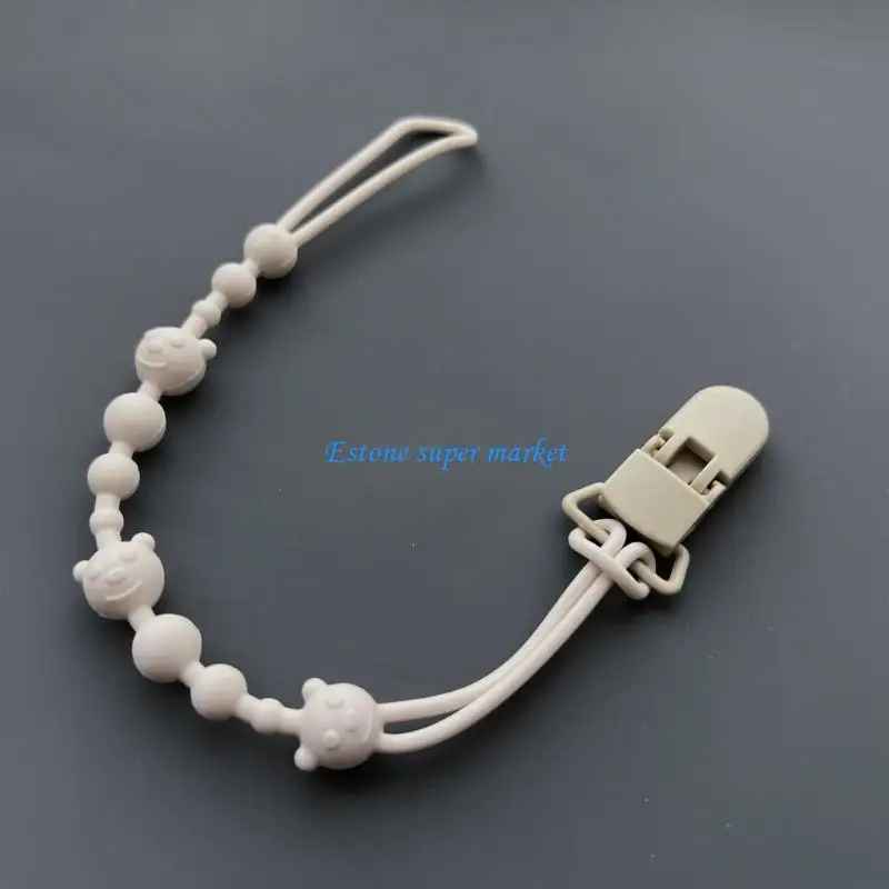 090B Silicone Baby Pacifier Chain Teething Toy Clip Practical Newborns Pacifier Chain