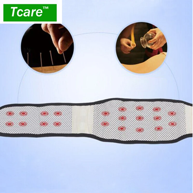 Tcare Adjustable Waist Tourmaline Self Heating Magnetic Therapy Back Waist Support Belt Lumbar Brace Massage Band Health Care