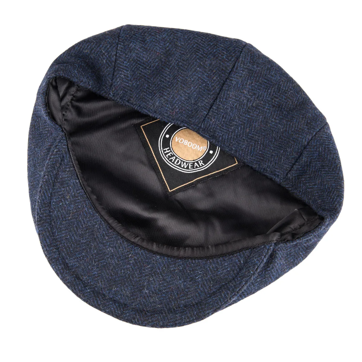 VOBOOM-gorro de lana Tweed para hombre y mujer, gorra de espiga, boina, sombrero de conductor, sombreros planos de hiedra de Golf, verde, negro,