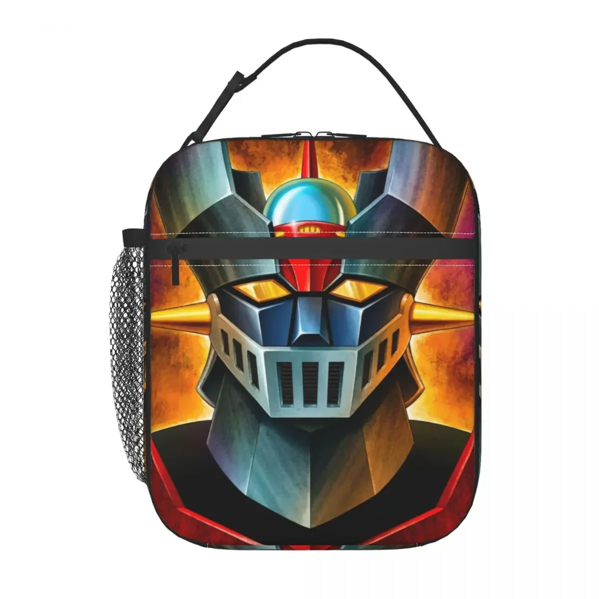 UFO Robot Mazinger Z Thermal Insulated Lunch Bags Anime Manga Portable Lunch Tote for Outdoor Camping Travel Storage Food Box