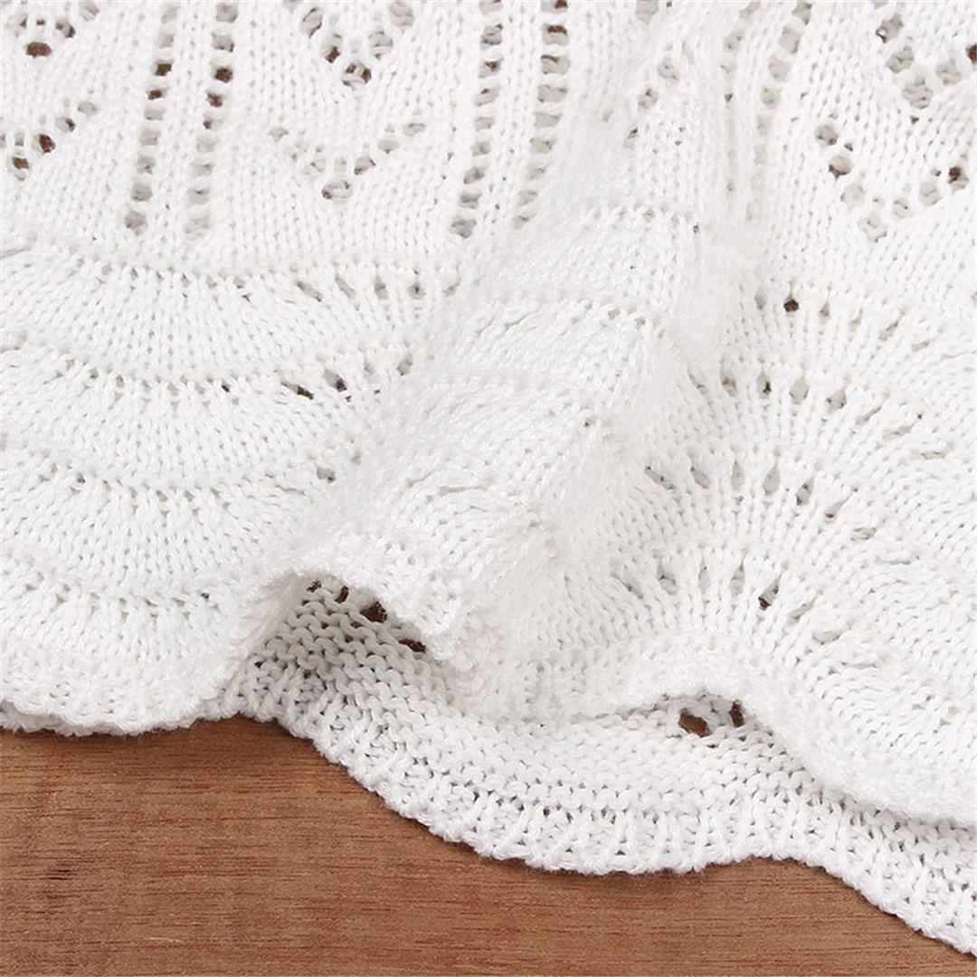 S - XL Ärmelloses, ausgeschnittenes, gehäkeltes, gestricktes Tunika-Strandkleid, Strandmode, Strandbekleidung, Strand-Cover-up, Cover-ups, Damen, V6811 – Detail 6
