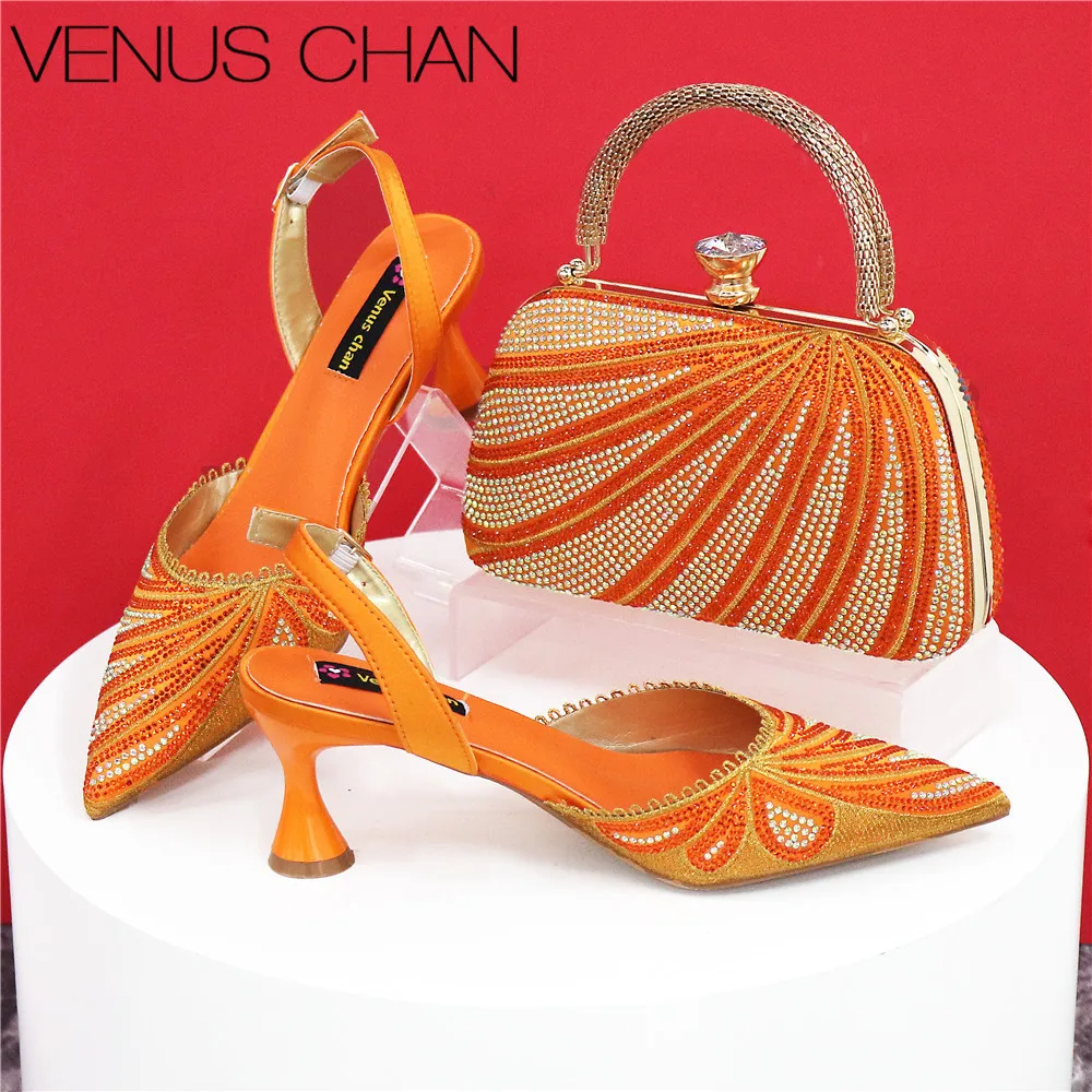 Festive Elegance Dazzling High Quality Heels and Chic Clutch Perfect Combination Of Shoes And Bags for Party Occasions