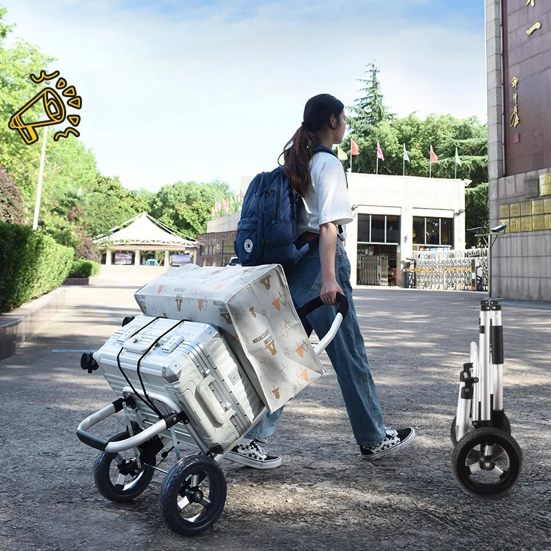 aluminum-alloy-folding-hand-pulled-hand-pushed-luggage-cart-stair-climbing-wheel-lightweight-high-load-bearing-student-moving