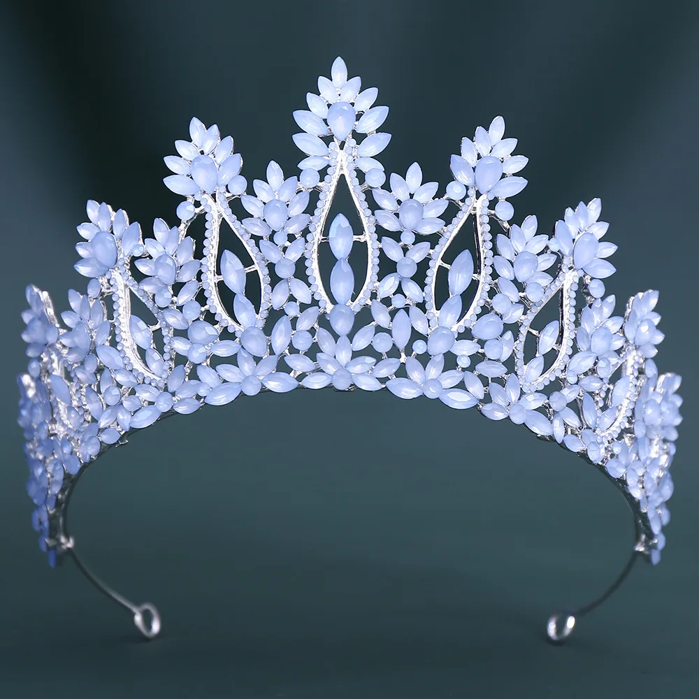 DIEZI Baroque Vintage Fashion Crystal Tiara For Women Wedding Party Luxury Elegant Bridal Bride Crown Hair Accessories