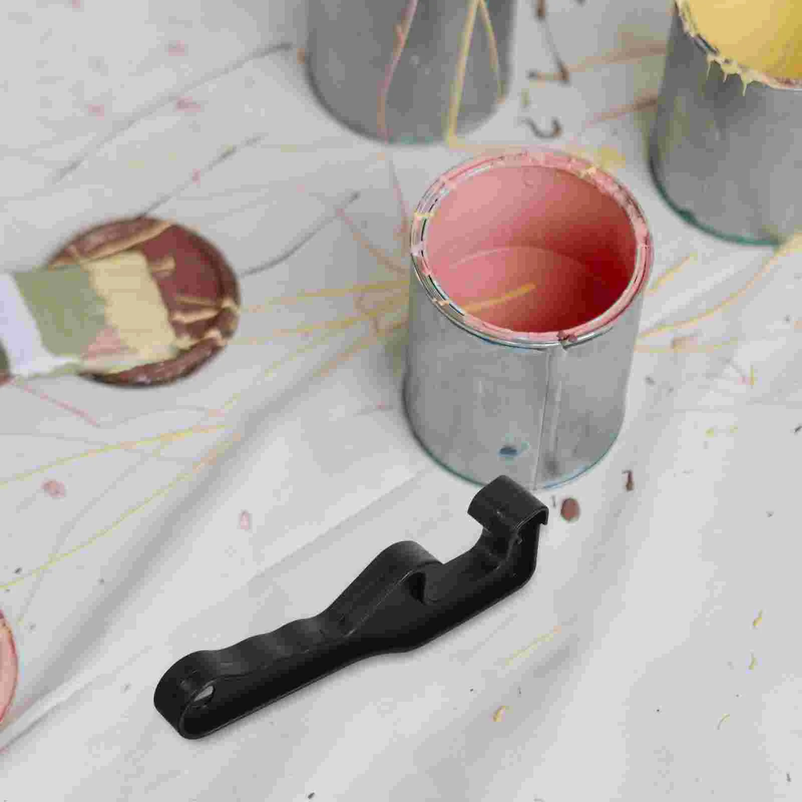 

10 Pcs Black Plastic Bucket Opener Tool for Paint Cans Pails Universal Lid Remover Strong Hook Shape Lightweight