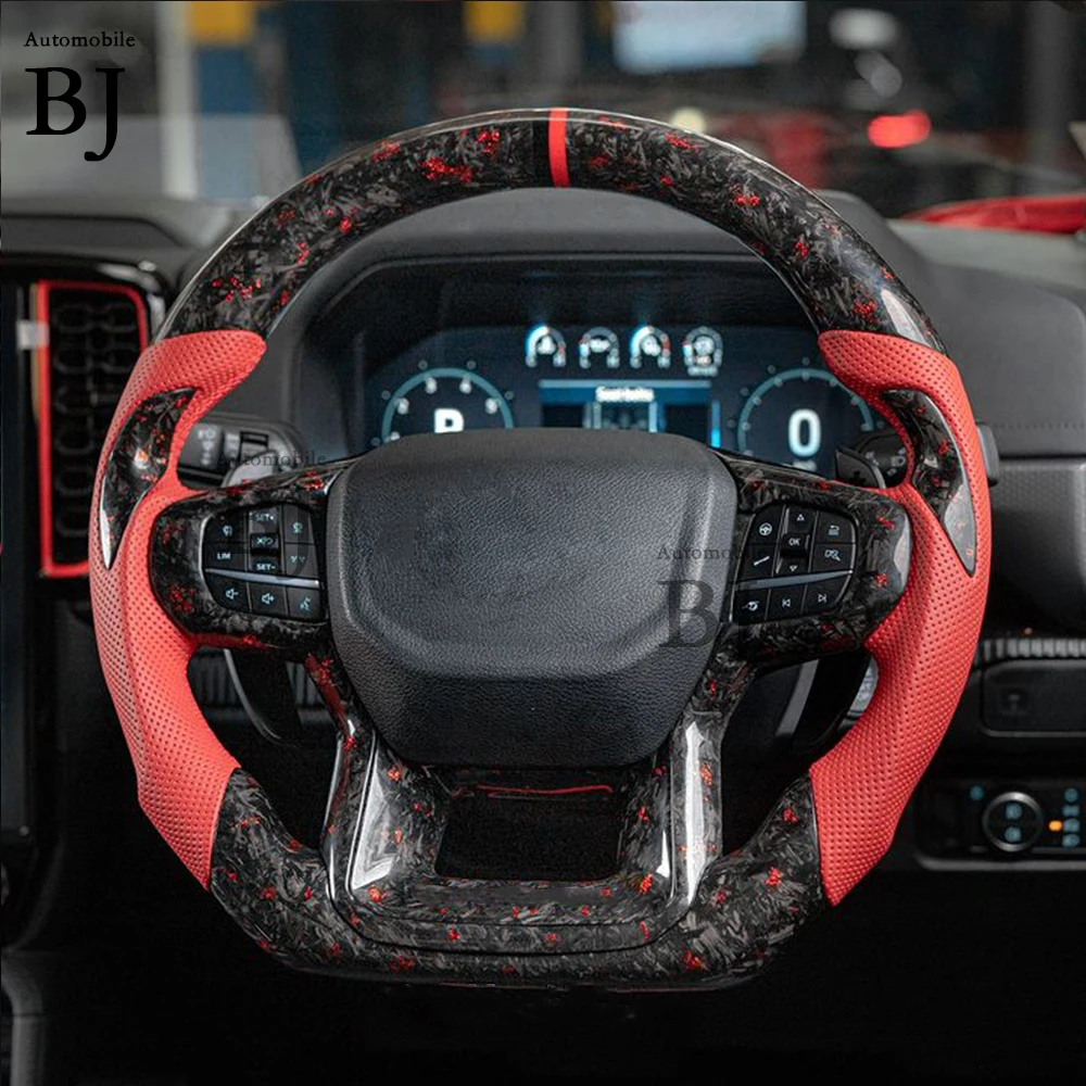 Steering Wheel Fit For Ford Ranger Everest Sport Forge  Carbon Fiber Customized Sport Heating Wheel