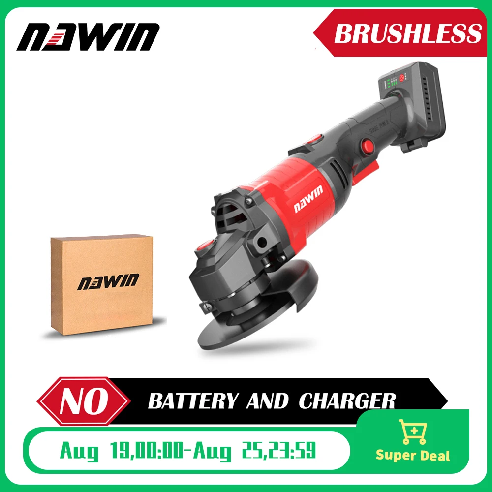 Беспроводная угловая шлифовальная машина 20 в с литий-ионным аккумулятором, электрическая угловая шлифовальная машина для резки, электроинструмент 125 мм