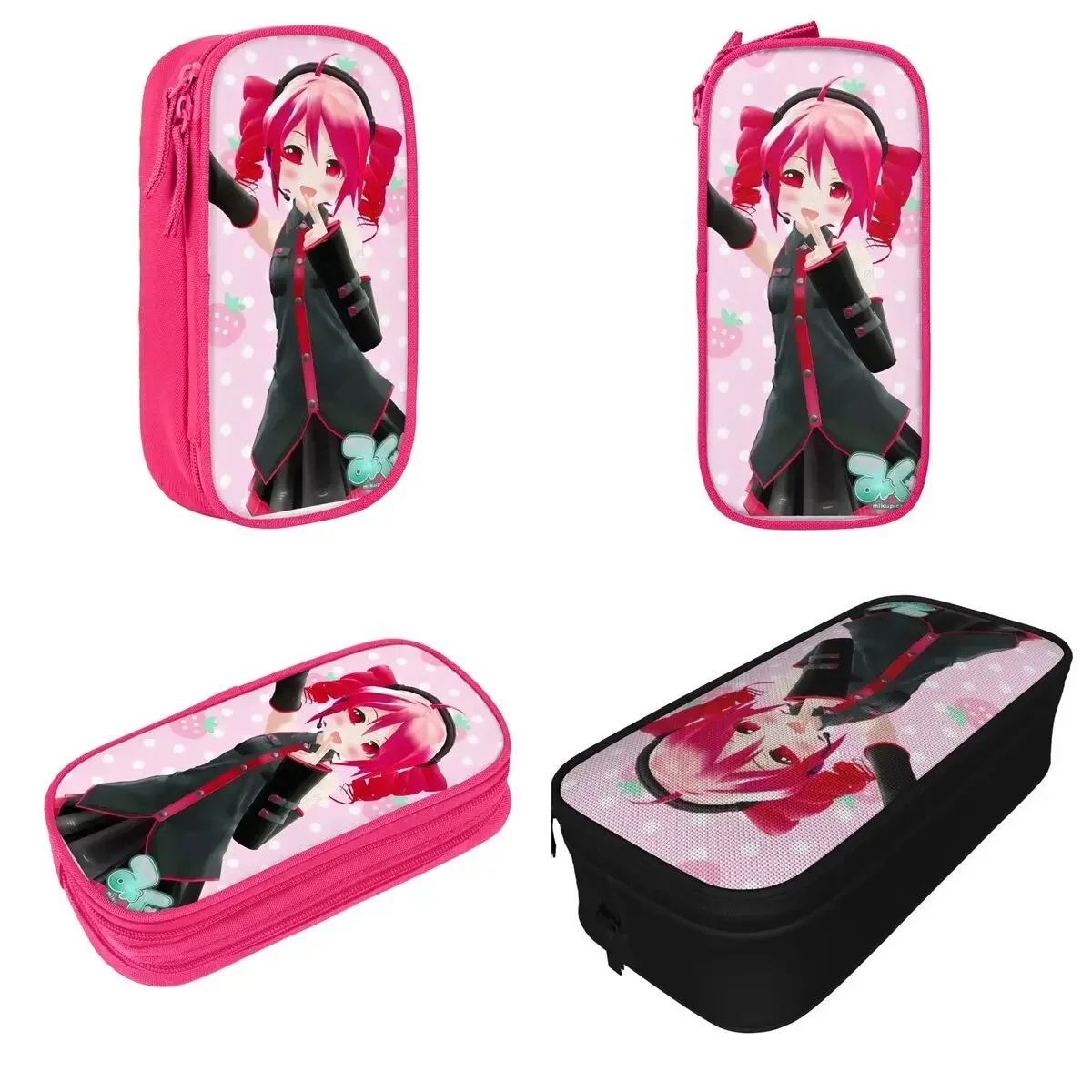 

Kasane Teto Vocaloid Girl Pencil Case Anime Pen Bag Student Big Capacity School Supplies Zipper Pencilcases