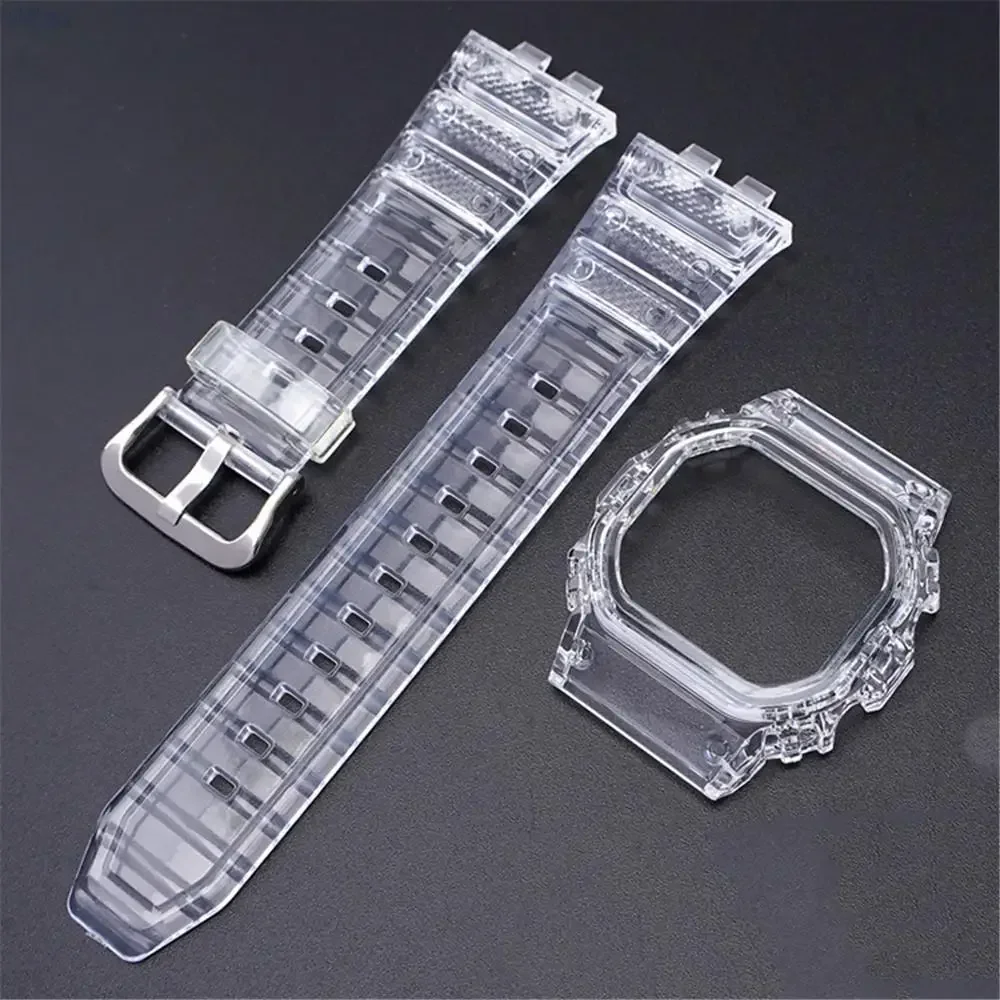 Watch Strap Case for Casio G-Shock GMW-B5000 Men Sport Refit Replacement Stainless Steel Buckle Watch Band Bracelet Accessories