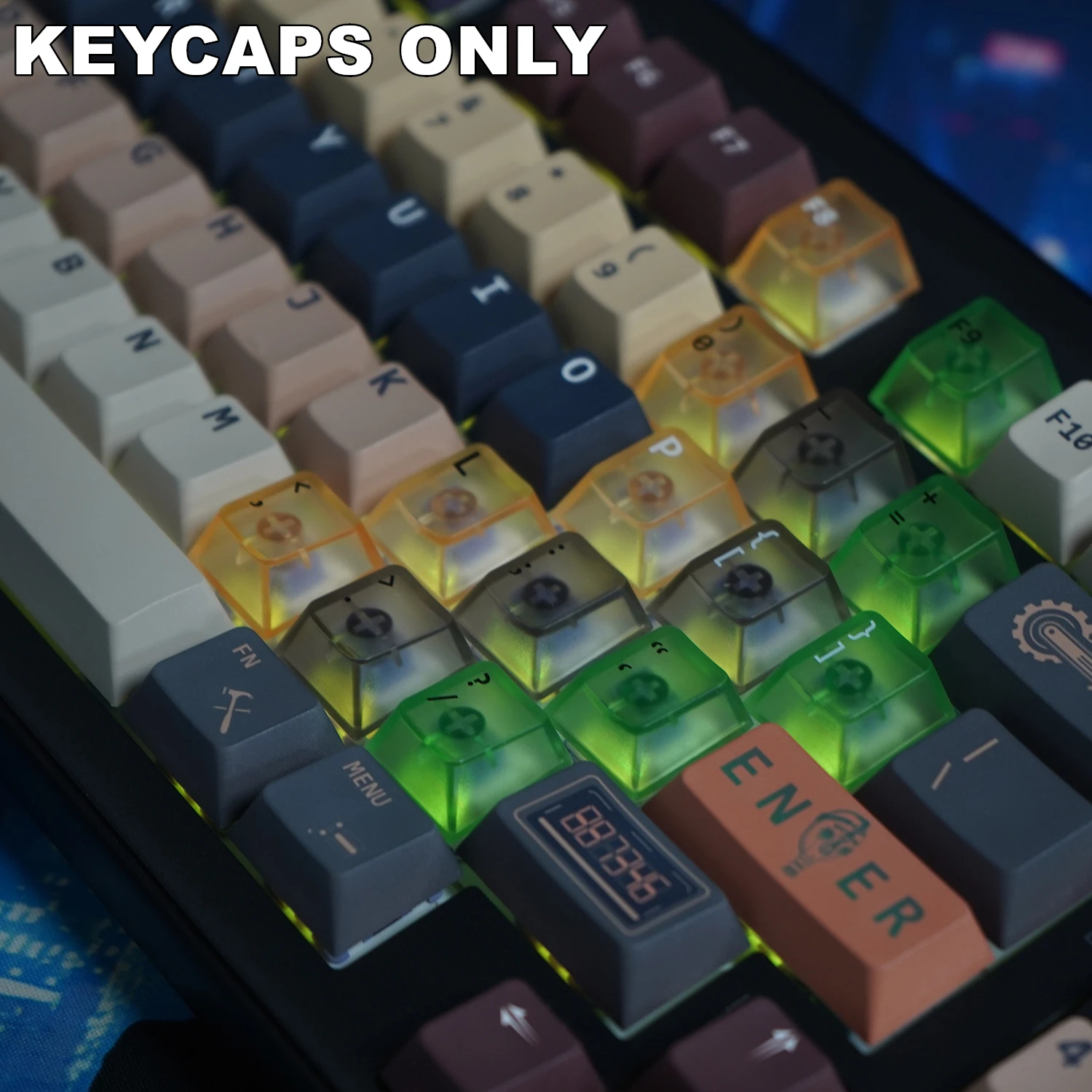 Imagem -04 - Dye-sublimated Keycaps Grupo 131 Chaves Waste Land Pbt pc Perfil Cereja mx Cereja Gateron Switch Kit de Teclado Mecânico