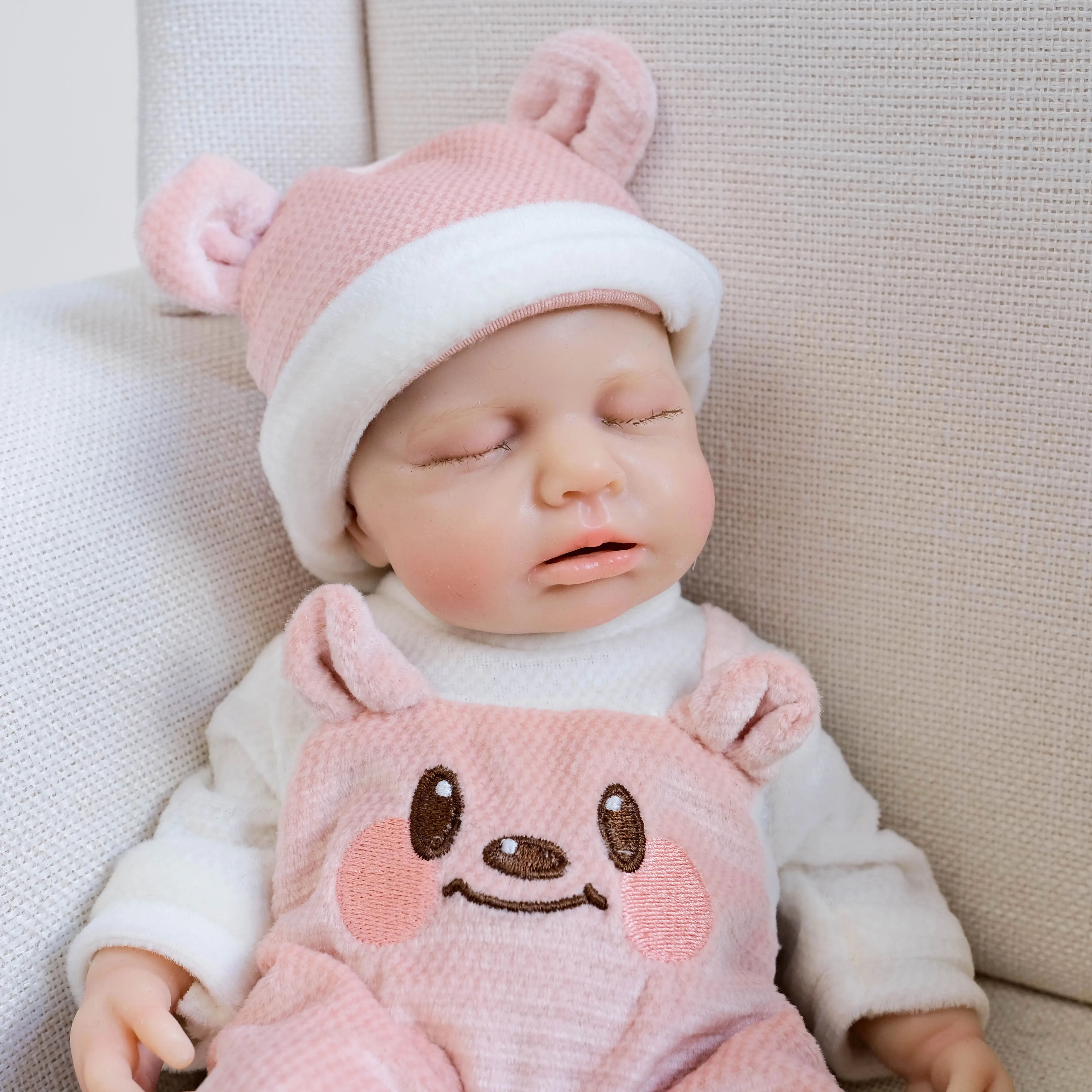 

Soft Full Solid Silicone 12inch Flexible Elastic Body Super Cute Soft Lifelike Real Touch No Hair Mini Cute doll for collectors