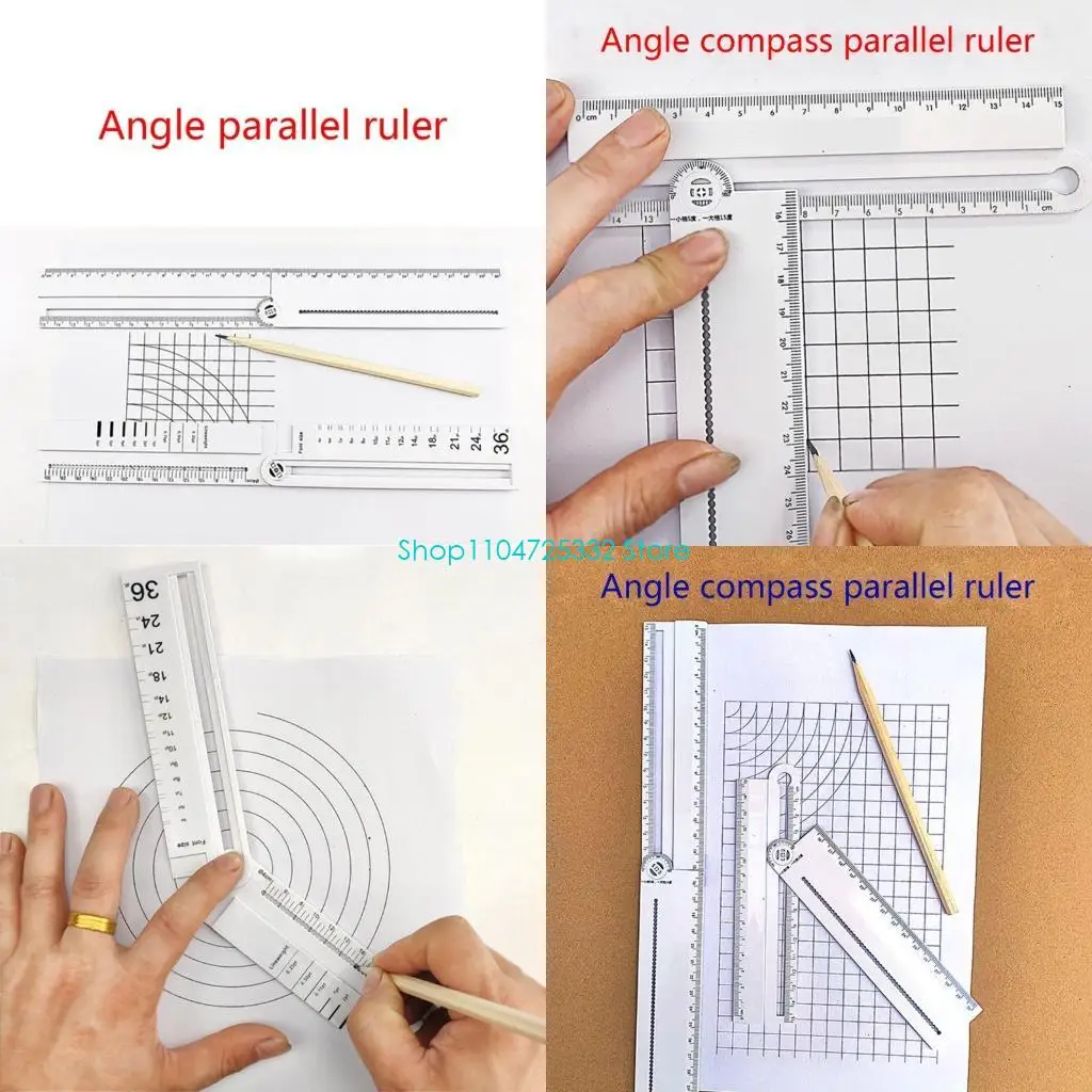 P5EA 30cm Transparent Rectangle Ruler Engineering Office Architect and Drawing Supply
