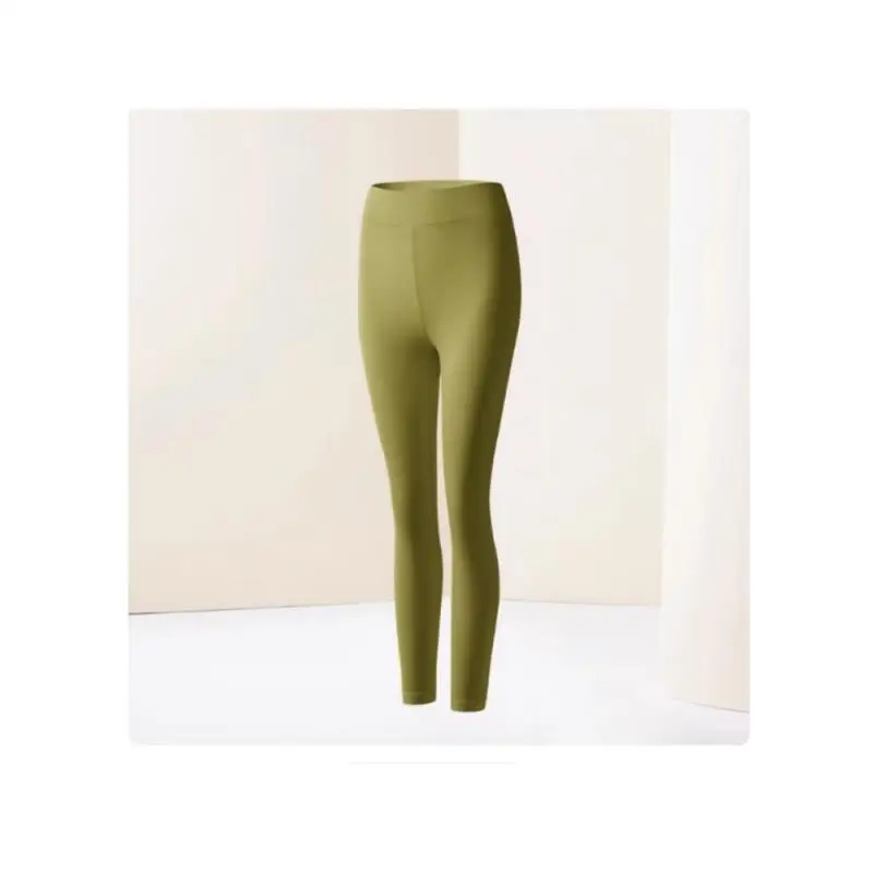 2026AA New Design Green Pants High Waist Ultra thin Women Hyaluronic Acid Tight Leggings Fit Mask Traceless Warm Heating Muscle