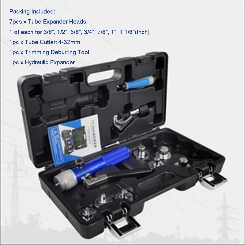 Hydraulic Expander HVAC Hydraulic SWAGING Tool Kit For Copper Tubing Expanding Copper Tube Expander Tool 3/8\