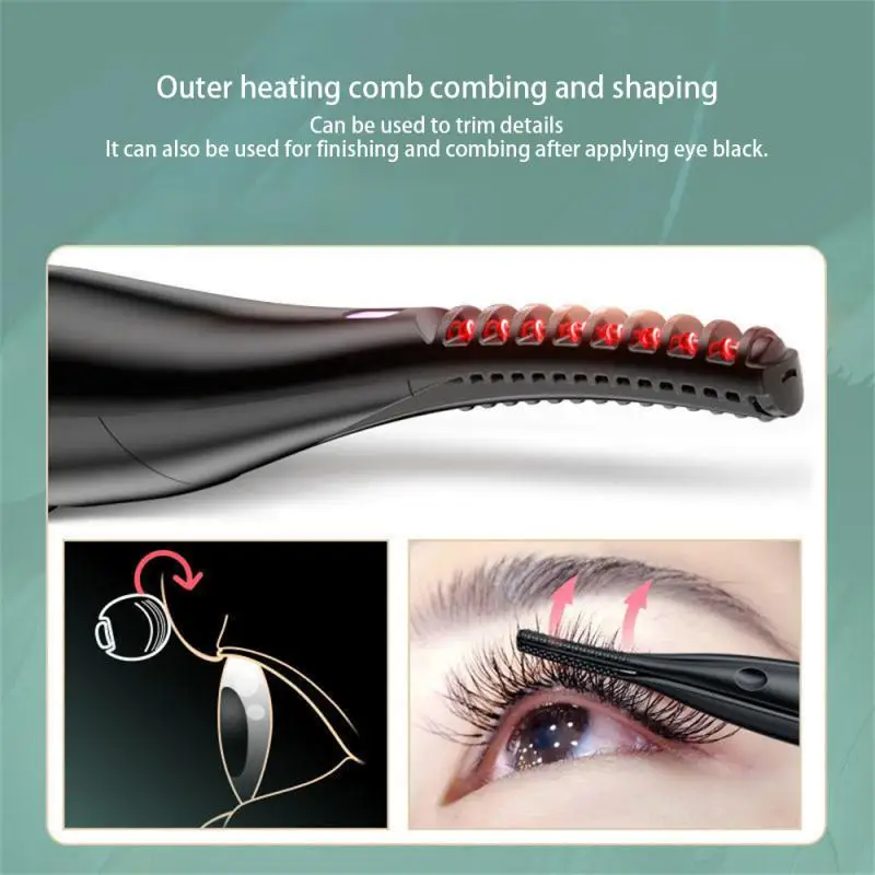 USB Electric Heated Eyelash Curler Intelligent Temperature Control Styling Make Up Eyelashes Curl Lasting Lash Curler Tool