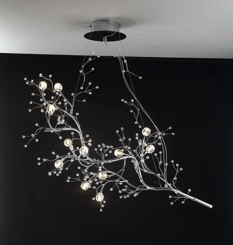 

Nordic Branch Lamp Hotel Clubhouse Restaurant LED Firefly Chandelier Modern and Simple Creative Bar Table Chandelier