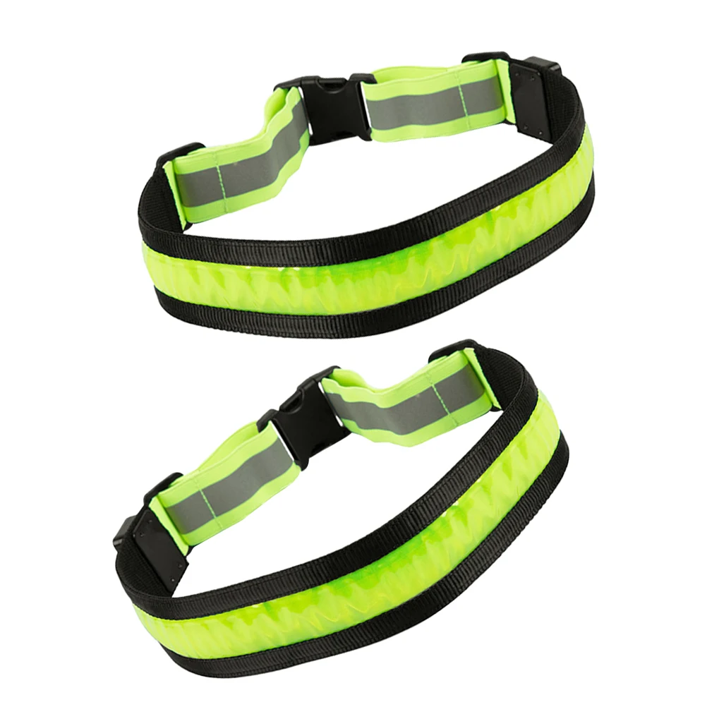 

2pcs Night Running Reflective LED Belt Luminous Body Lights Rechargeable Safety Gear Adjustable Outdoor Camping Hiking Tools