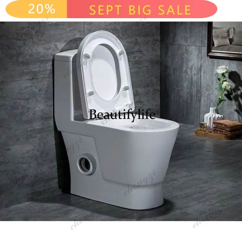 B178 Household straight flush wall toilet side drainage rear toilet water saving large diameter