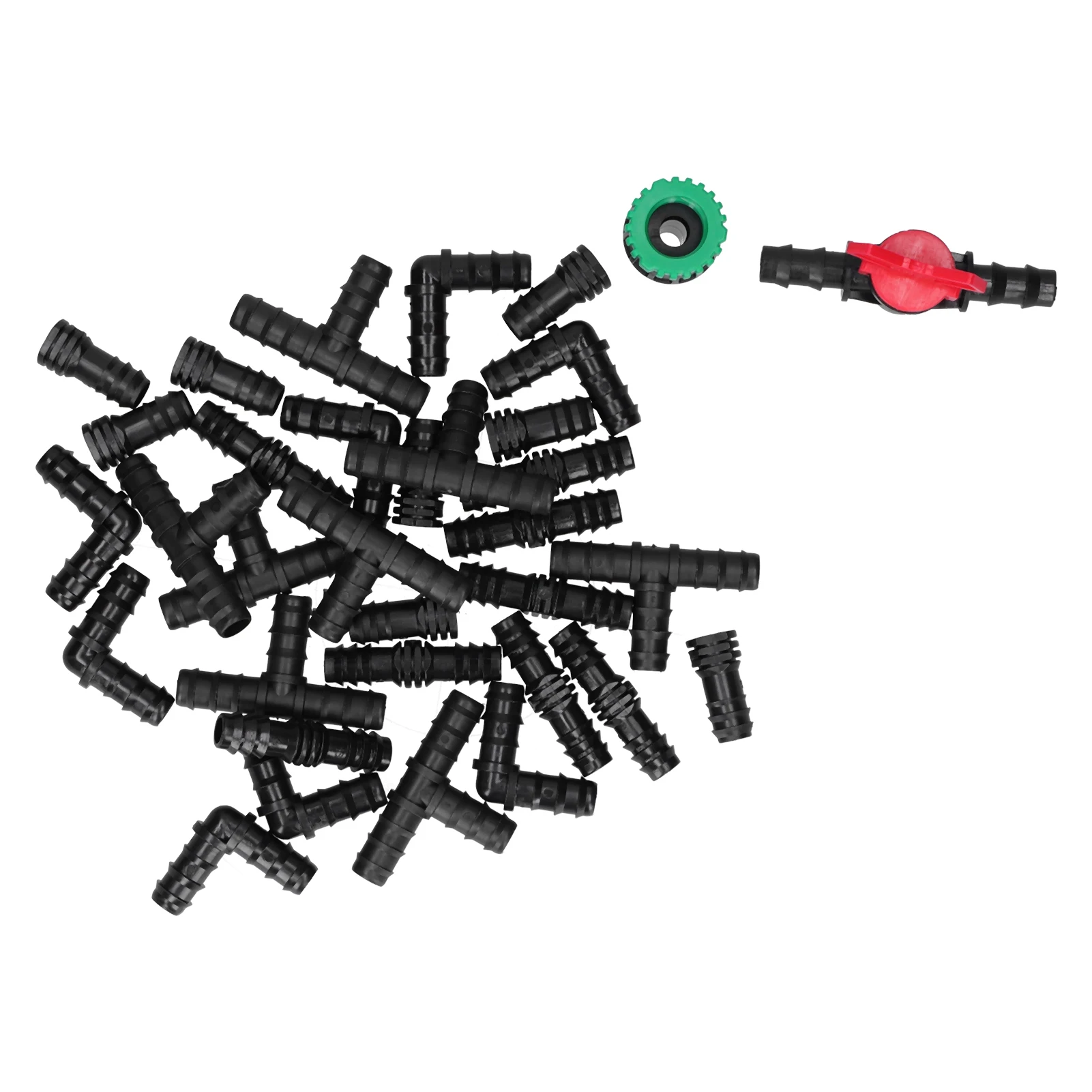 34Pcs/Set Drip Irrigation Kit G1/2 Faucet Adapter Tee Connector Spray Watering Supplies